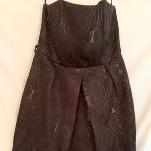 Black strapless dress